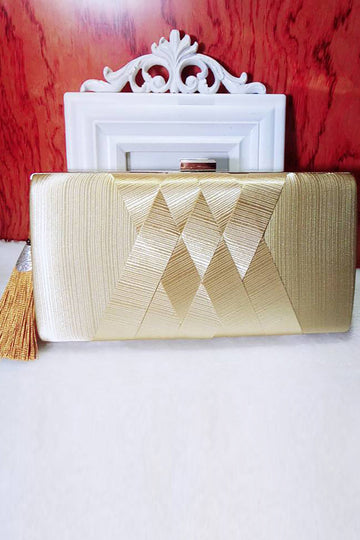 Golden Glitter Evening Clutch Bag med dusk